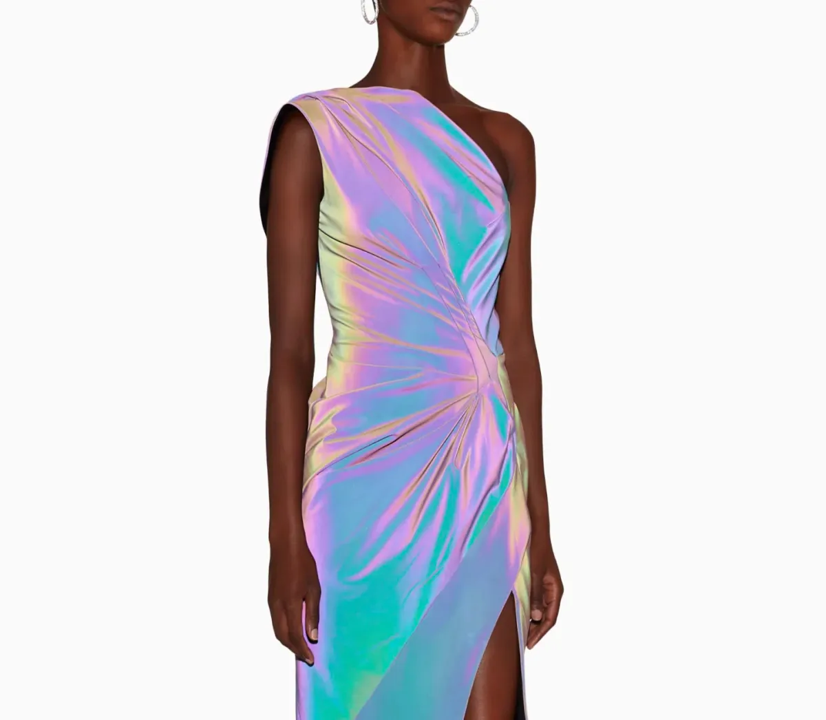 Maticevski Irridescent Draped Mini Dress Multi Size 6 - Image 9