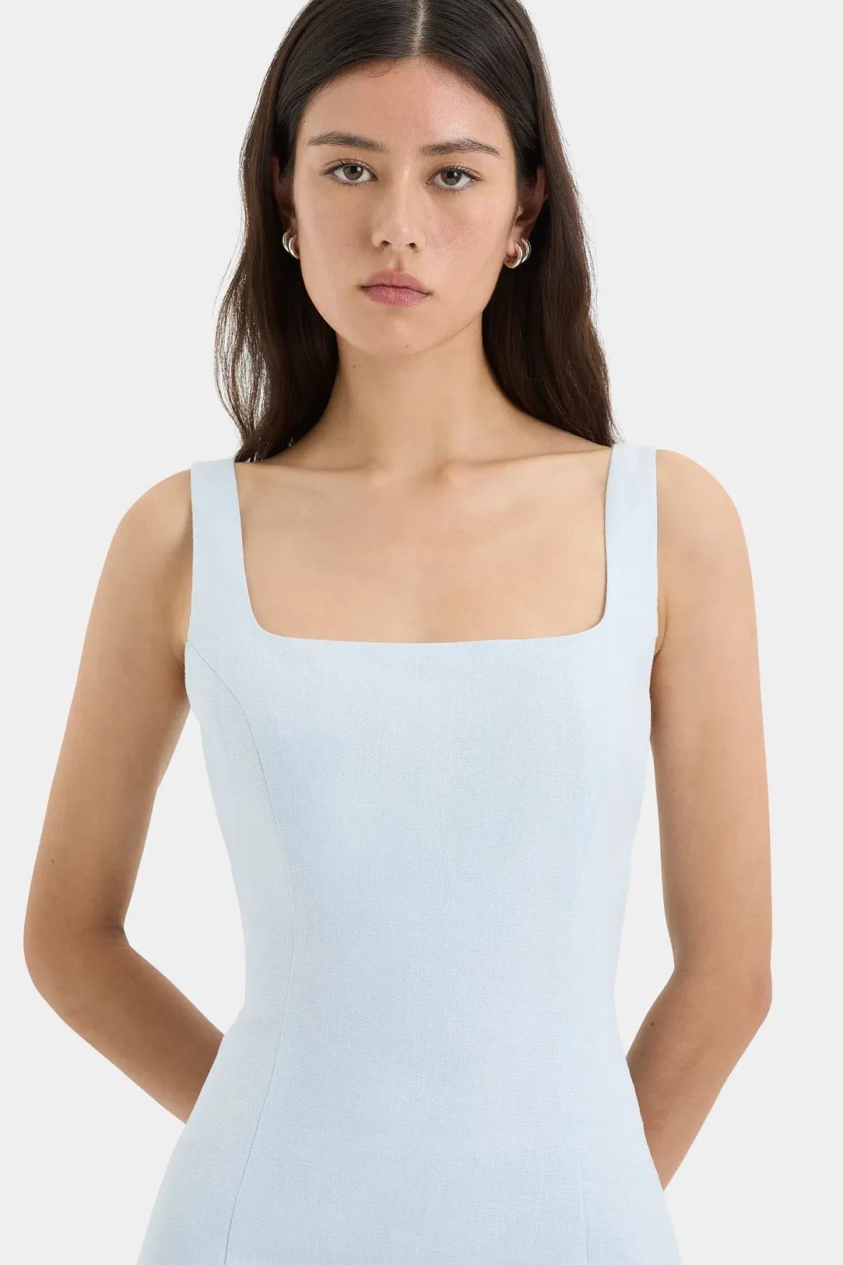 Sir The Label Iris Tie Mini Dress in Light Blue Size 2/Au 10  - Image 2