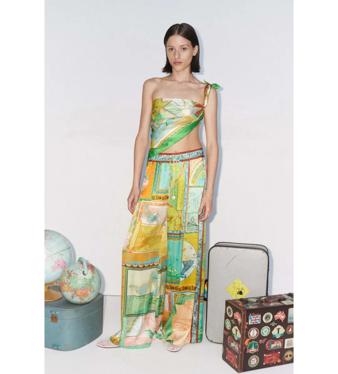 Alemais Atlas Scarf and Pant Set Print Size 8 for rent on The Volte - main image