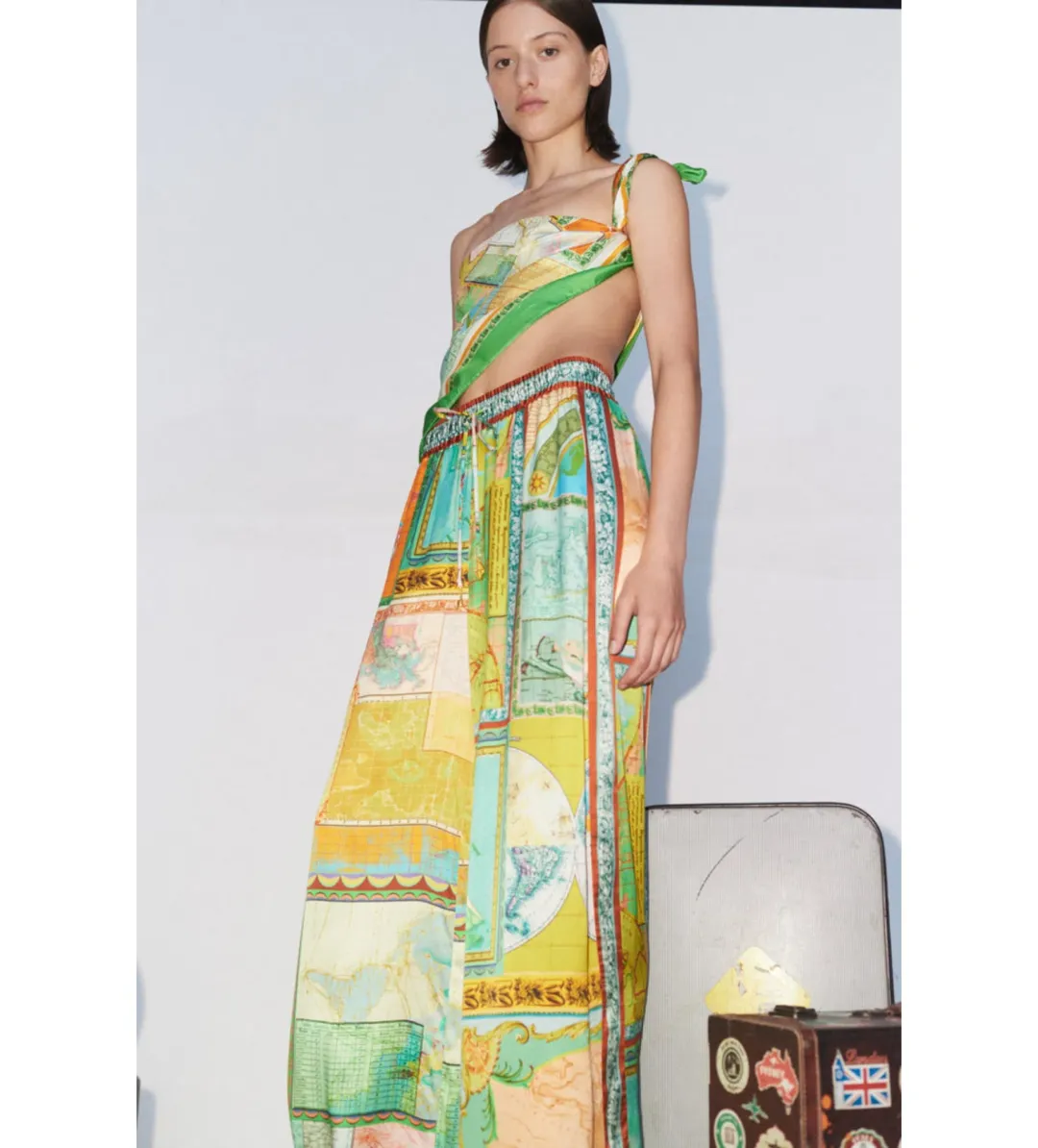 Alemais Atlas Scarf and Pant Set Print Size 8 for rent on The Volte - main image