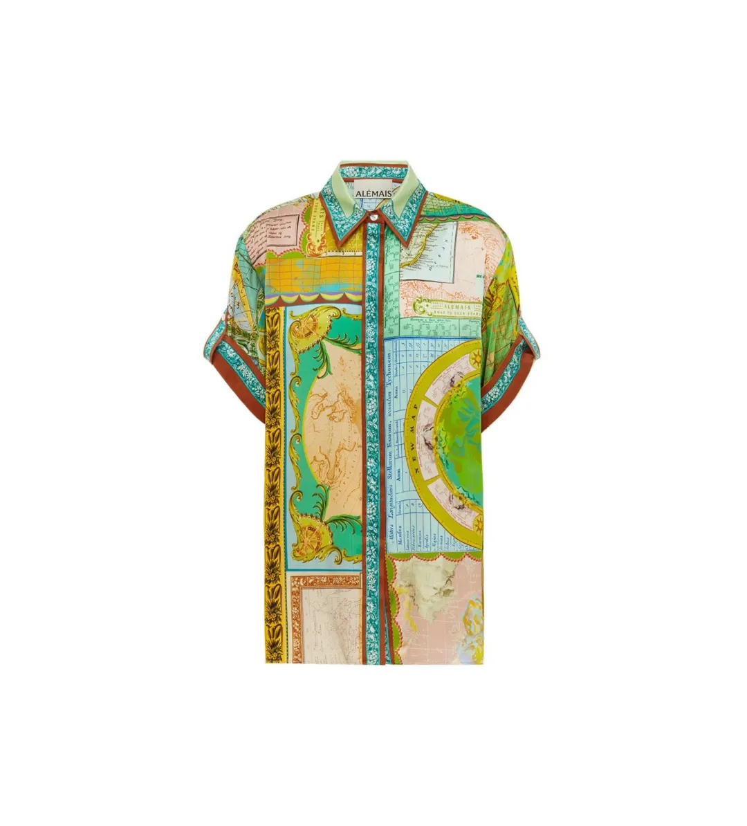 Alemais Atlas Silk Shirt and Pant Print Size 8 for rent on The Volte - main image