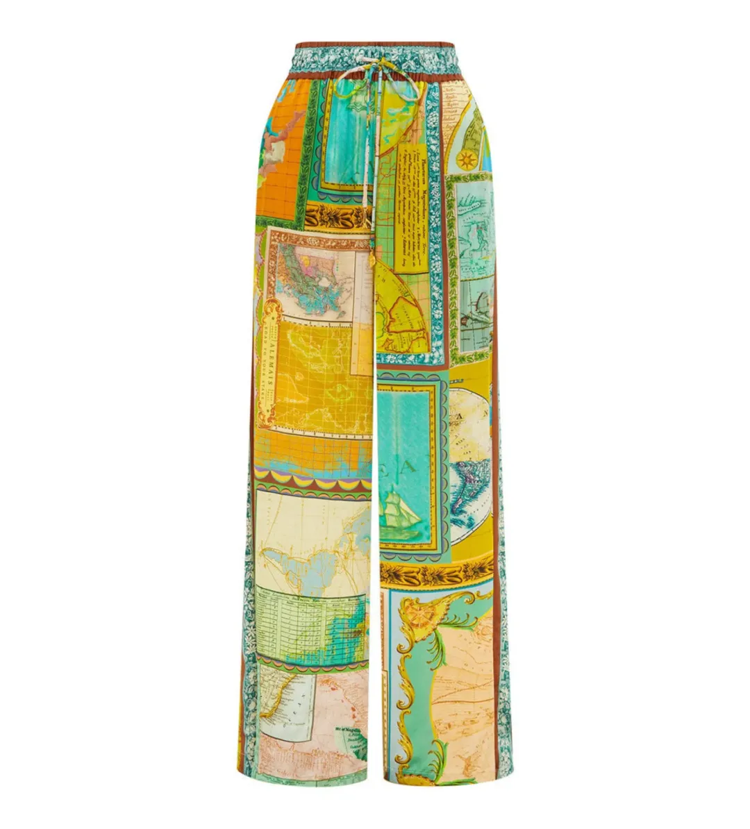 Alemais Atlas Silk Shirt and Pant Print Size 8 for rent on The Volte - main image