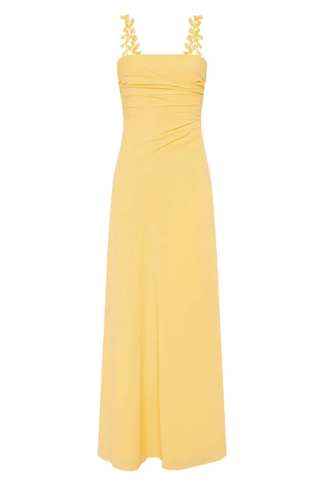 Aje Soulful Pom Pom Midi Dress Soft Yellow Size 14 for rent on The Volte - main image