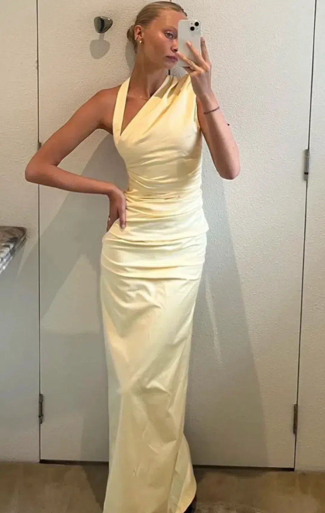Sir the Label Giacomo Gathered Gown Butter Yellow Size 8 for rent on The Volte - main image