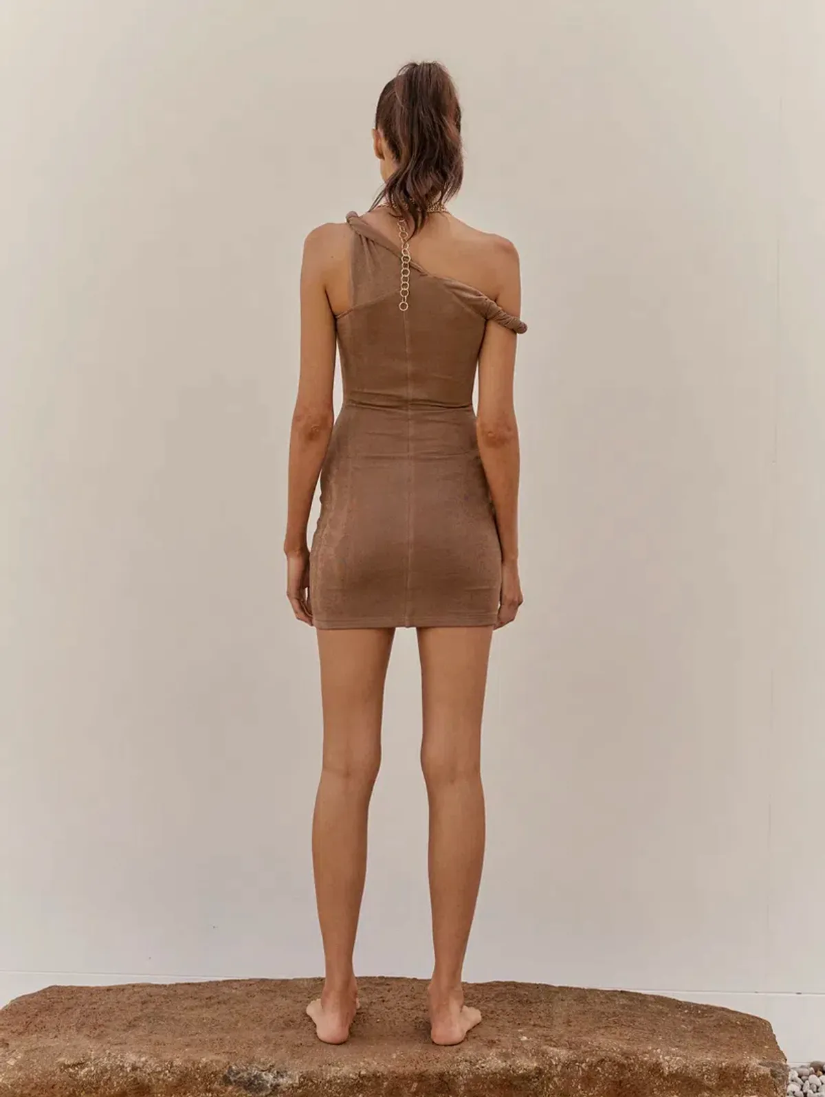 Johansen Poppy Mini Dress Taupe Size L / AU 12 - Image 2