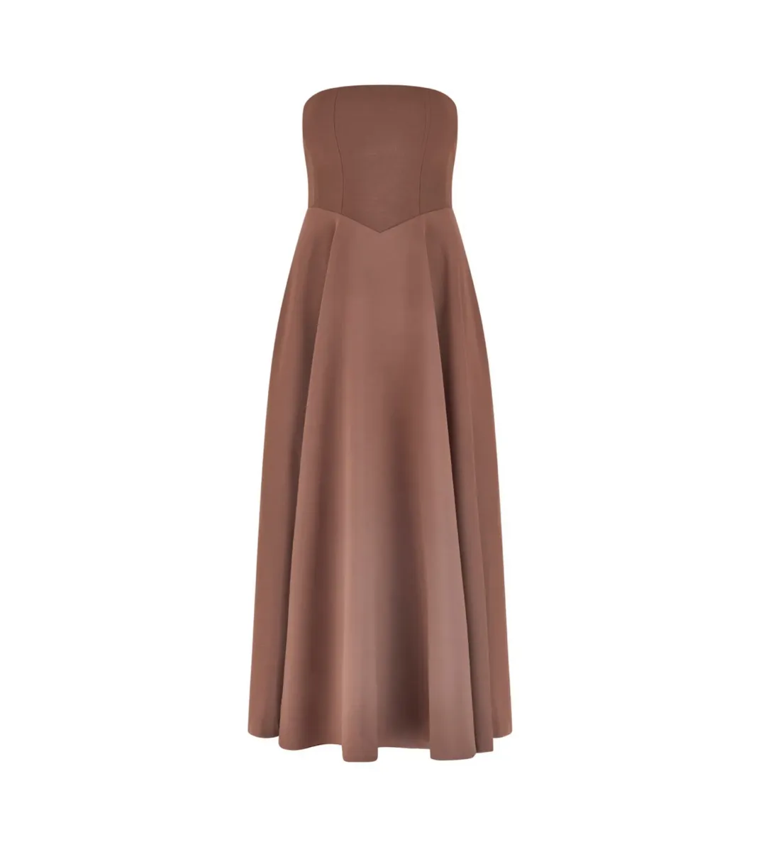 Odd Muse The Ultimate Muse Strapless Midi Dress Chocolate Brown Size 6 for rent on The Volte - main image