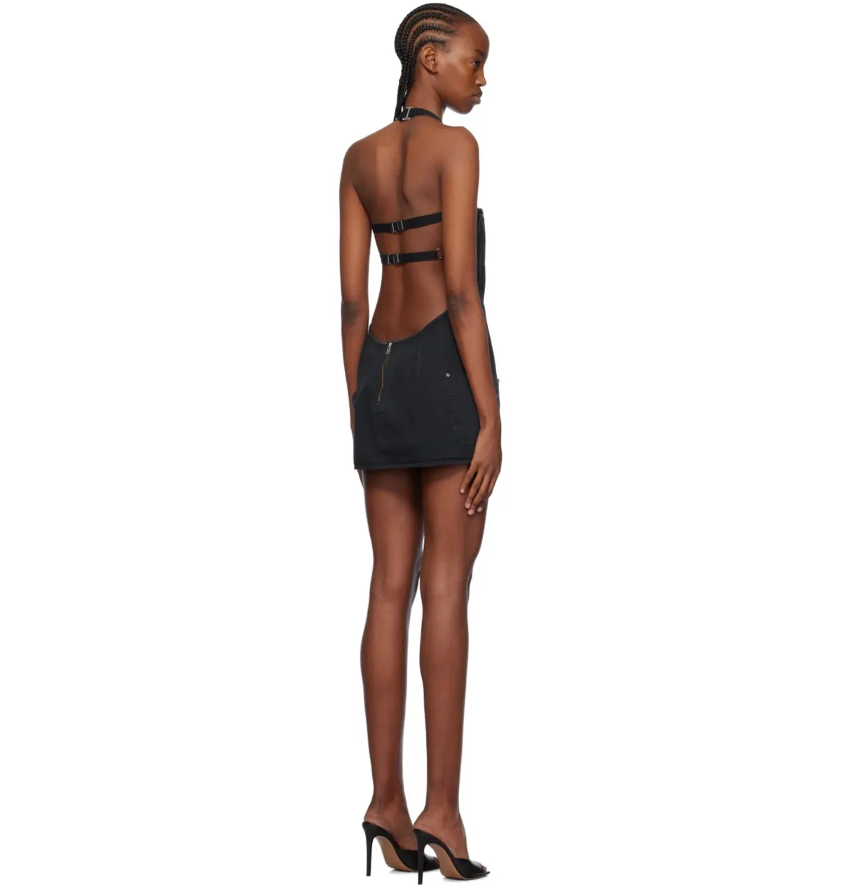 Dion Lee Aprion Mini Dress Black Size AU 6 - Image 3