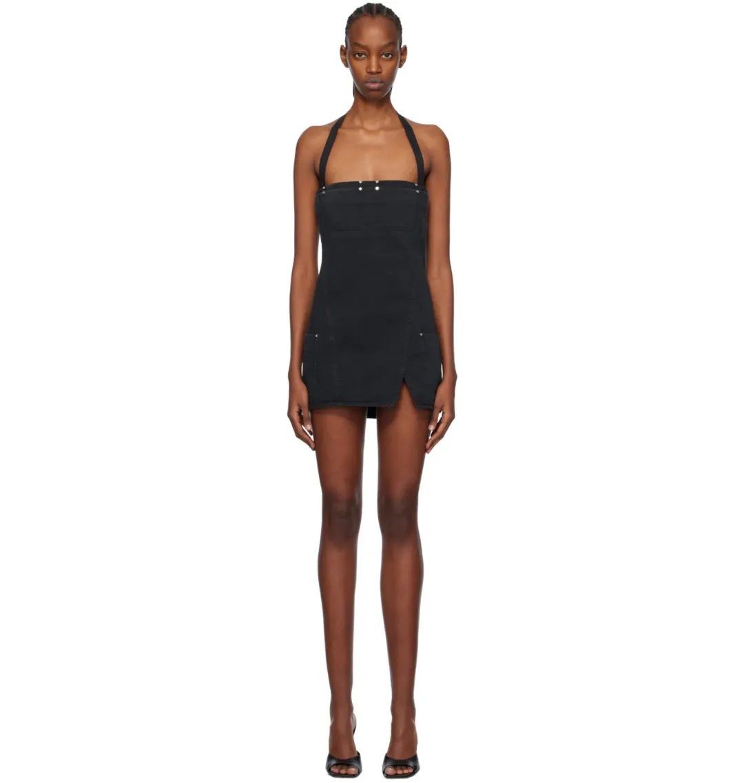 Dion Lee Aprion Mini Dress Black Size AU 6 for rent on The Volte - main image