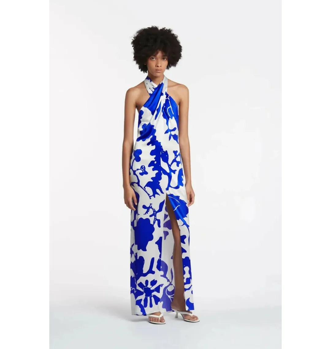 Sir the Label Esme Halter Dress Merce Abstract Print Size AU 6 for rent on The Volte - main image