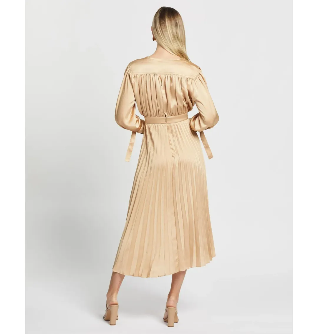 Nicola Finetti Eliana Dress Gold Size AU 10 for rent on The Volte - main image
