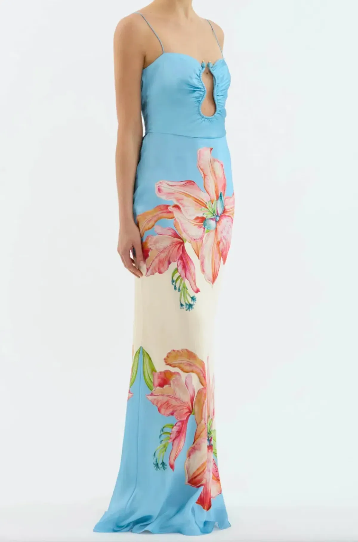 Rebecca Vallance Orchid Oasis Strap Gown Print Size AU 8  - Image 2