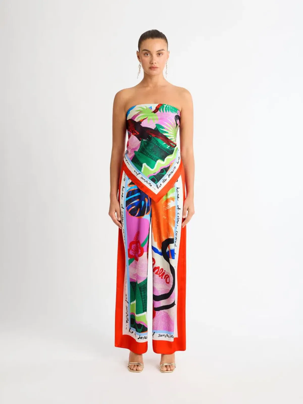 Sheike Rio Scarf Top and Pants Set Print Size 6 - Image 1