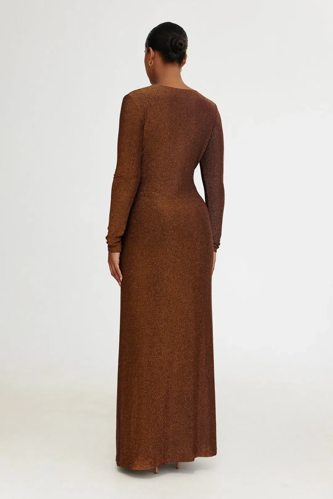 Significant Other Kyla Long Sleeve Dress in Bronze Size 8 for rent on The Volte - main image