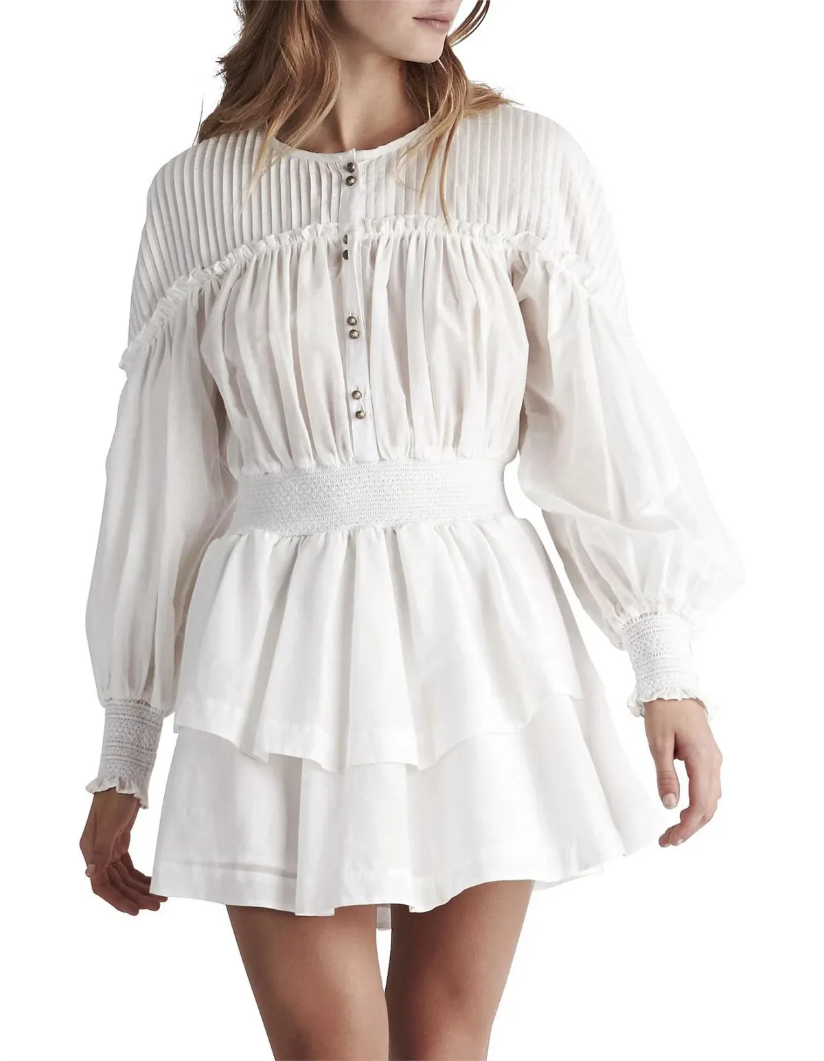 Aje Shadforth Button Down Mini Dress White Size M / AU 10 - Image 2
