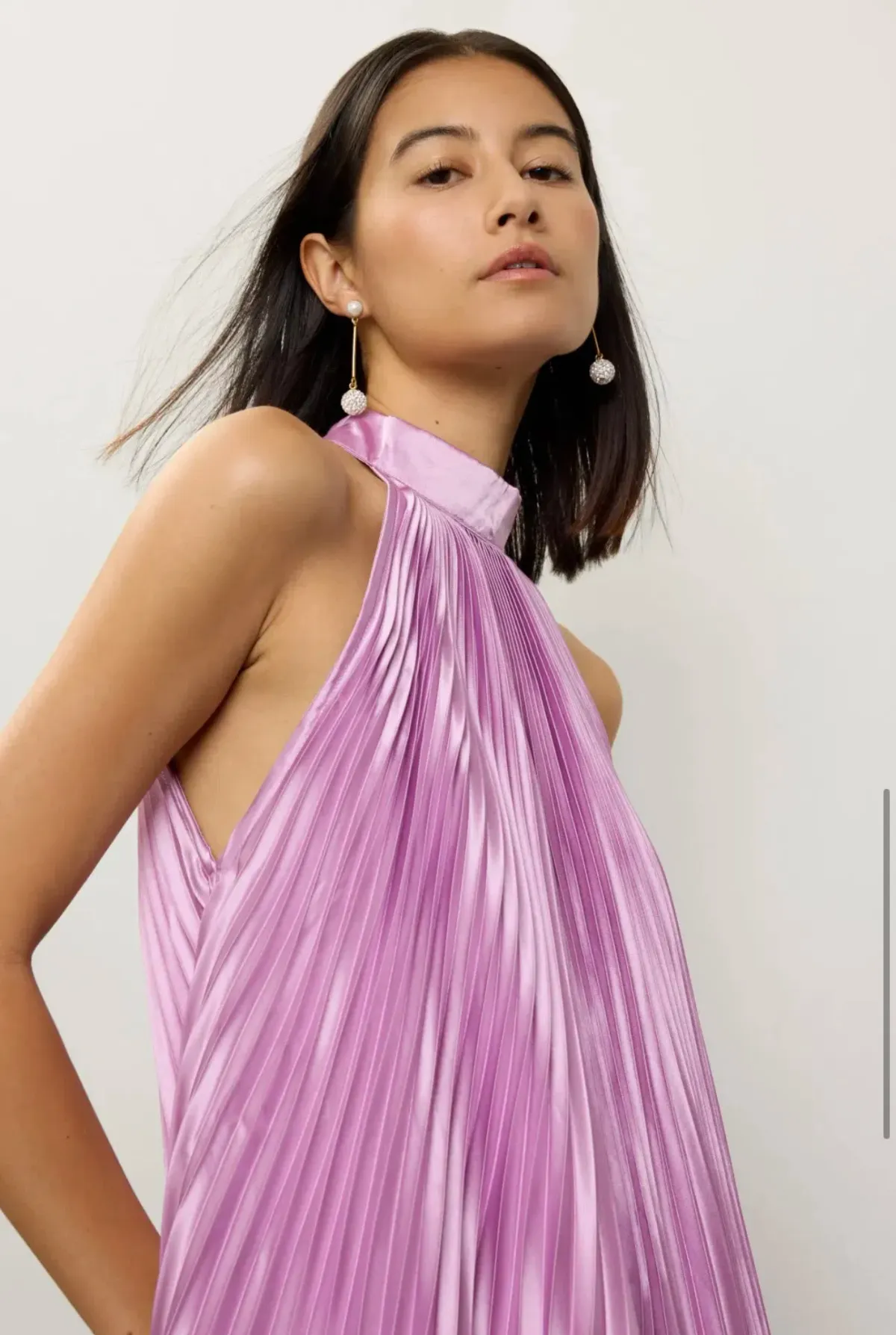 L’Idee Amour Pleated Mini Dress Purple Size 6 - Image 4