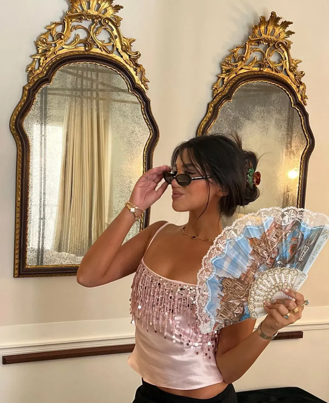 Asta Resort Yasmin Handbeaded Set Blush Size 8 for rent on The Volte - main image