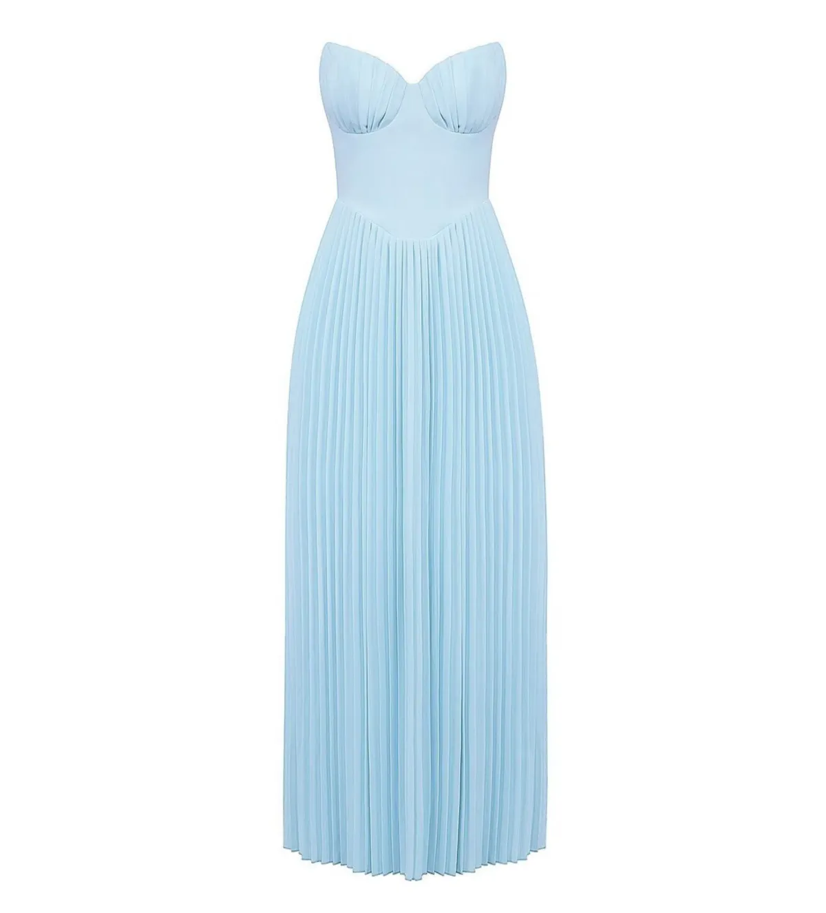 House Of CB Marcella Pleated Maxi Dress Ocean Blue Size S / 6-8 - Image 5