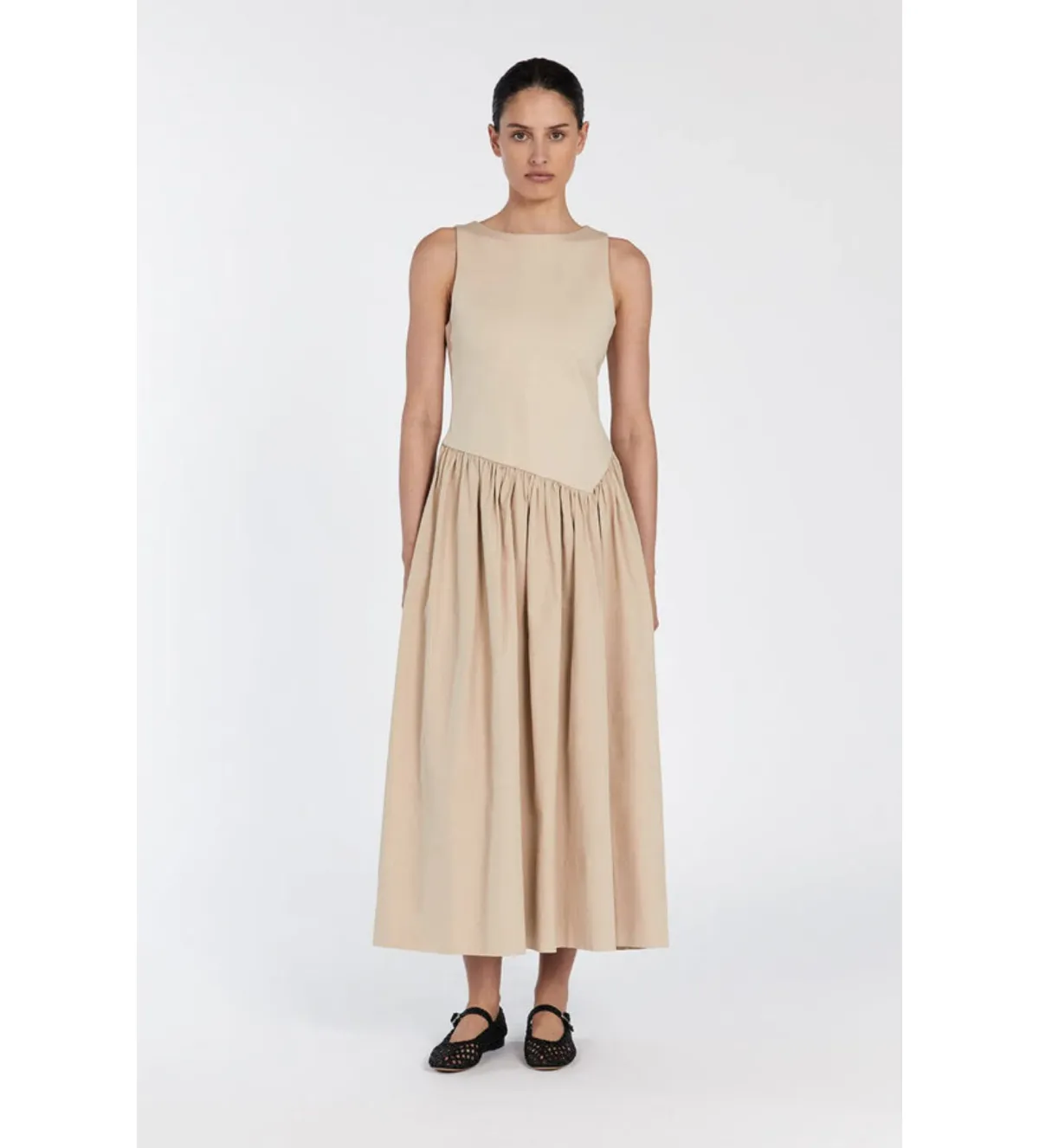 DISSH Patty Stone Midi Dress Stone Size 6 - Image 1