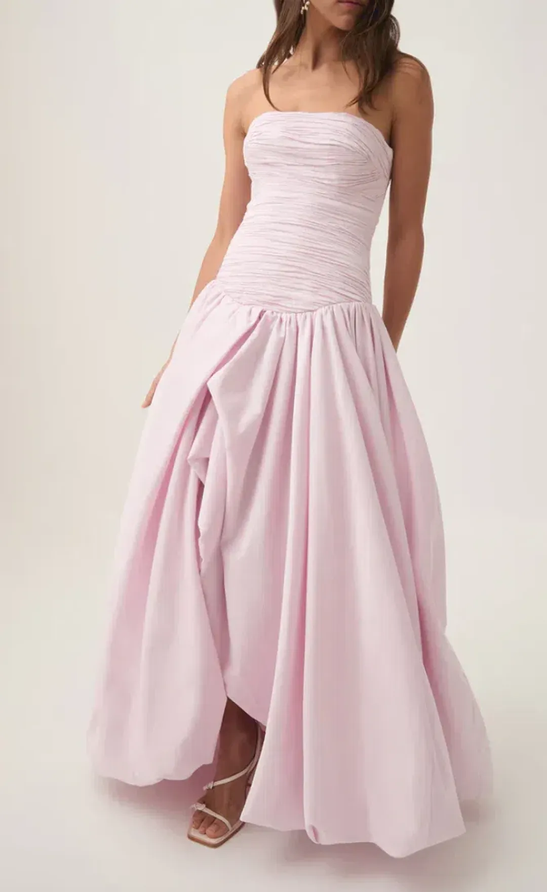 Aje Violette Bubble Hem Maxi Dress Pastel Pink Size 8 for rent on The Volte - main image