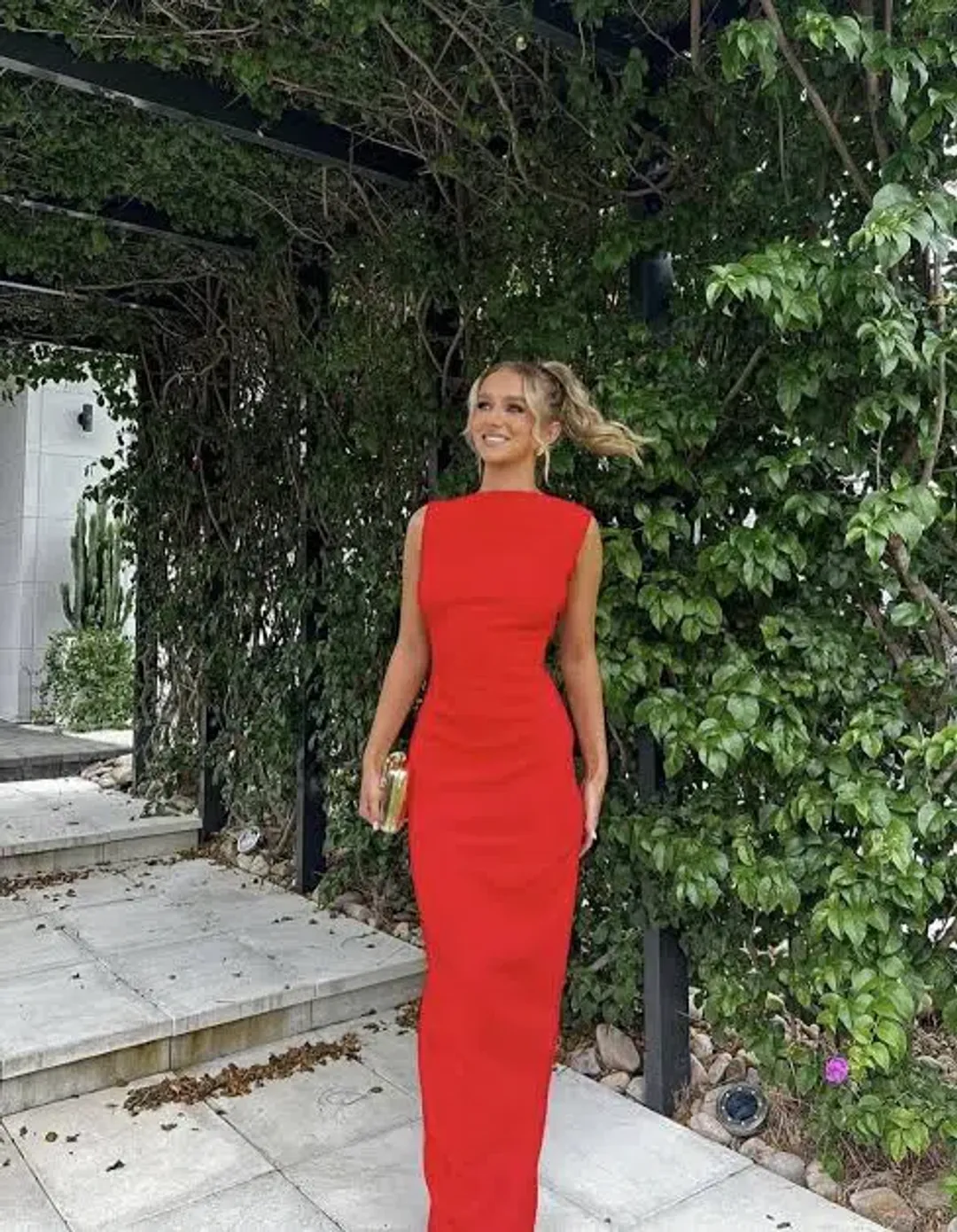 Effie Kats Verona Gown Cherry Size 8 for rent on The Volte - main image