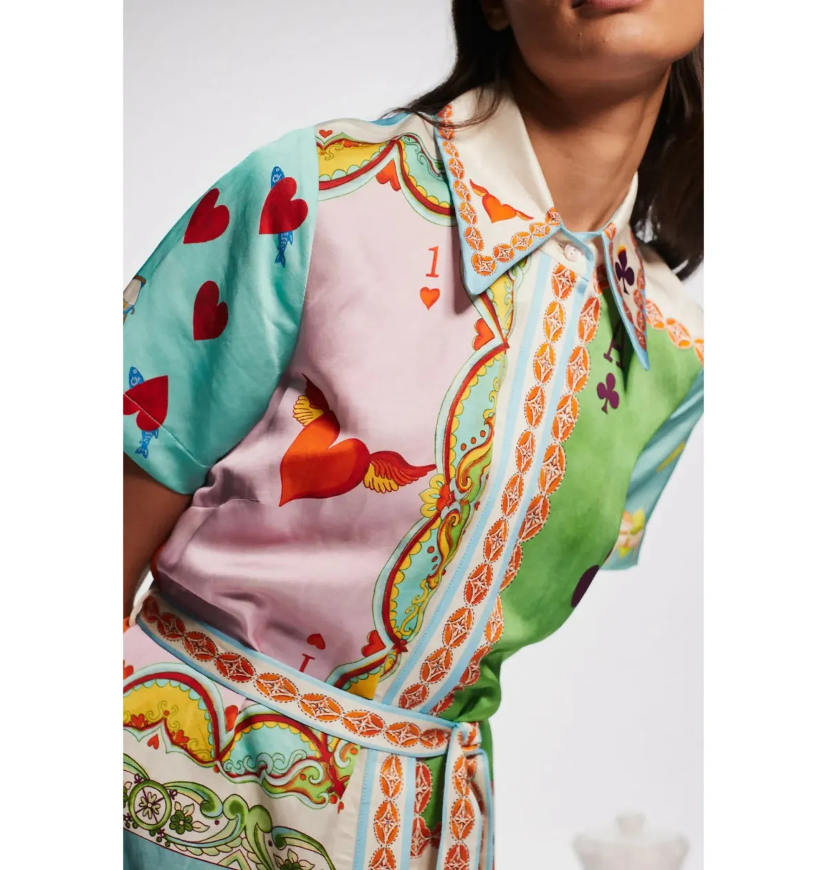 Alemais Rummy Shirtdress in Multi Size AU 14 - Image 2