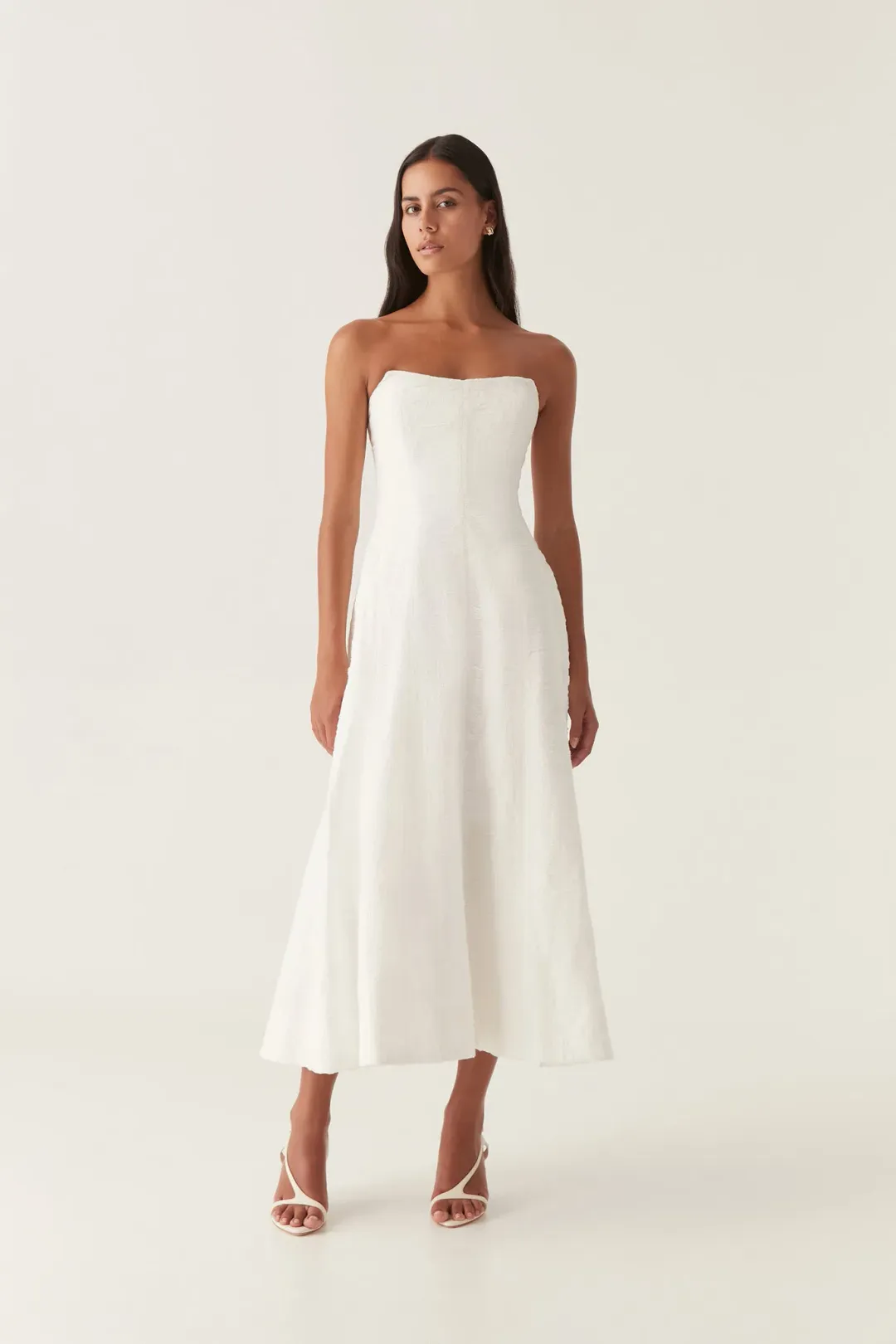 Aje Vibration Jacquard Gown Ivory Size AU 10 for rent on The Volte - main image