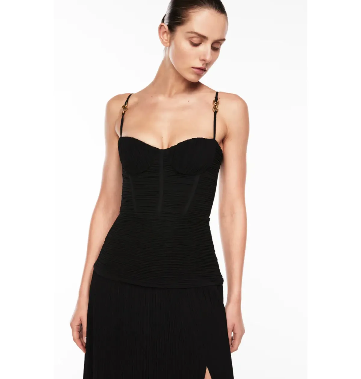 Manning Cartell Double Time Pleat Maxi Dress in Black Size AU 6 - Image 3