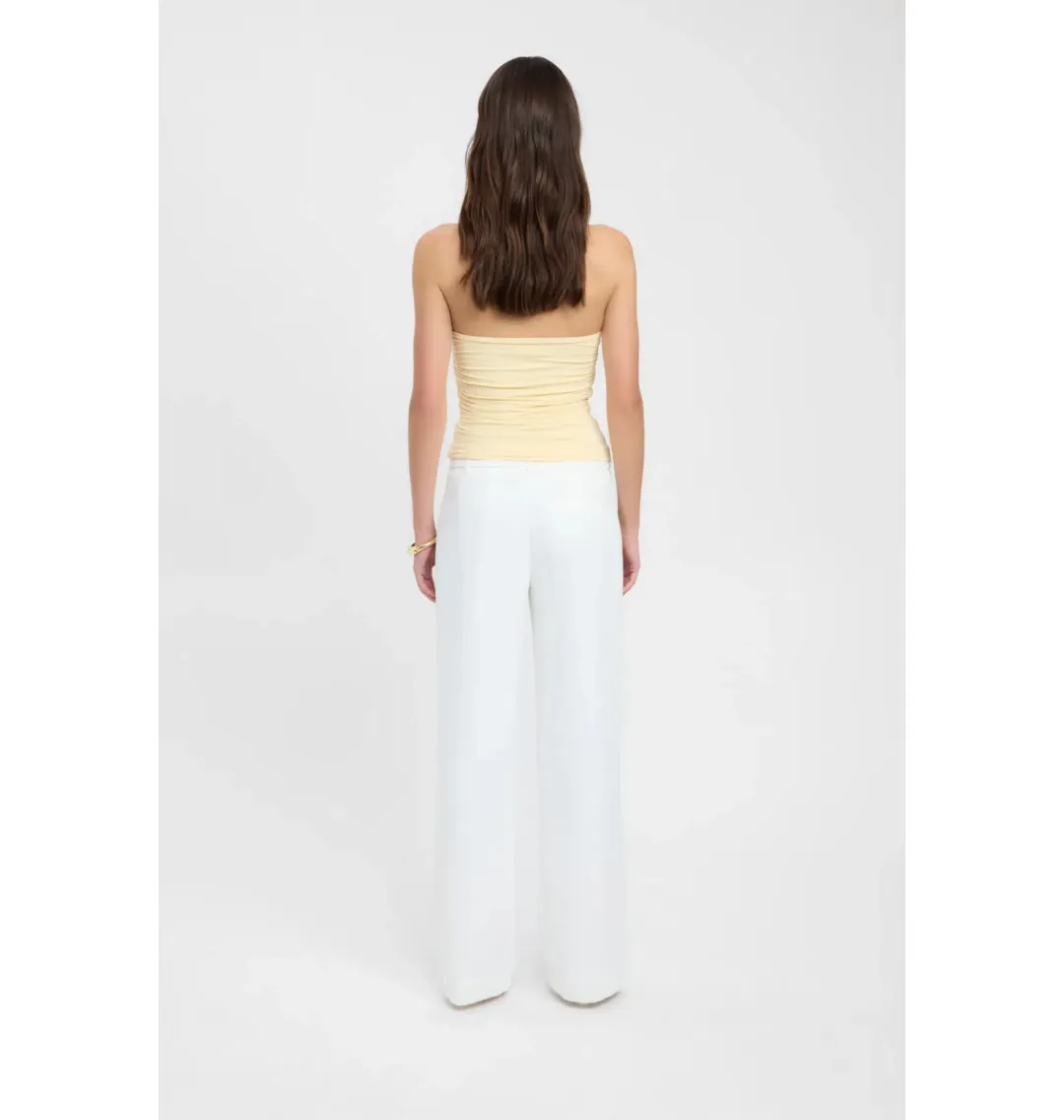 Kookai Tayla Trim Top Butter Yellow Size AU 6 for rent on The Volte - main image