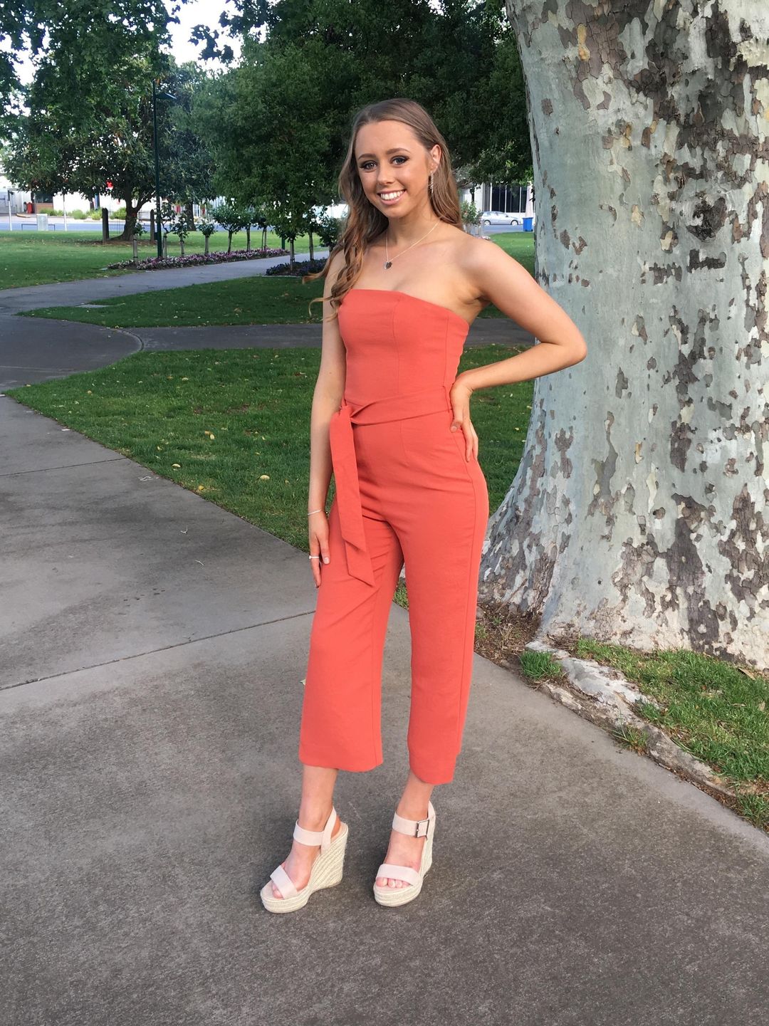 Kookai Oyster Jumpsuit Orange Size 6 for rent on The Volte - main image