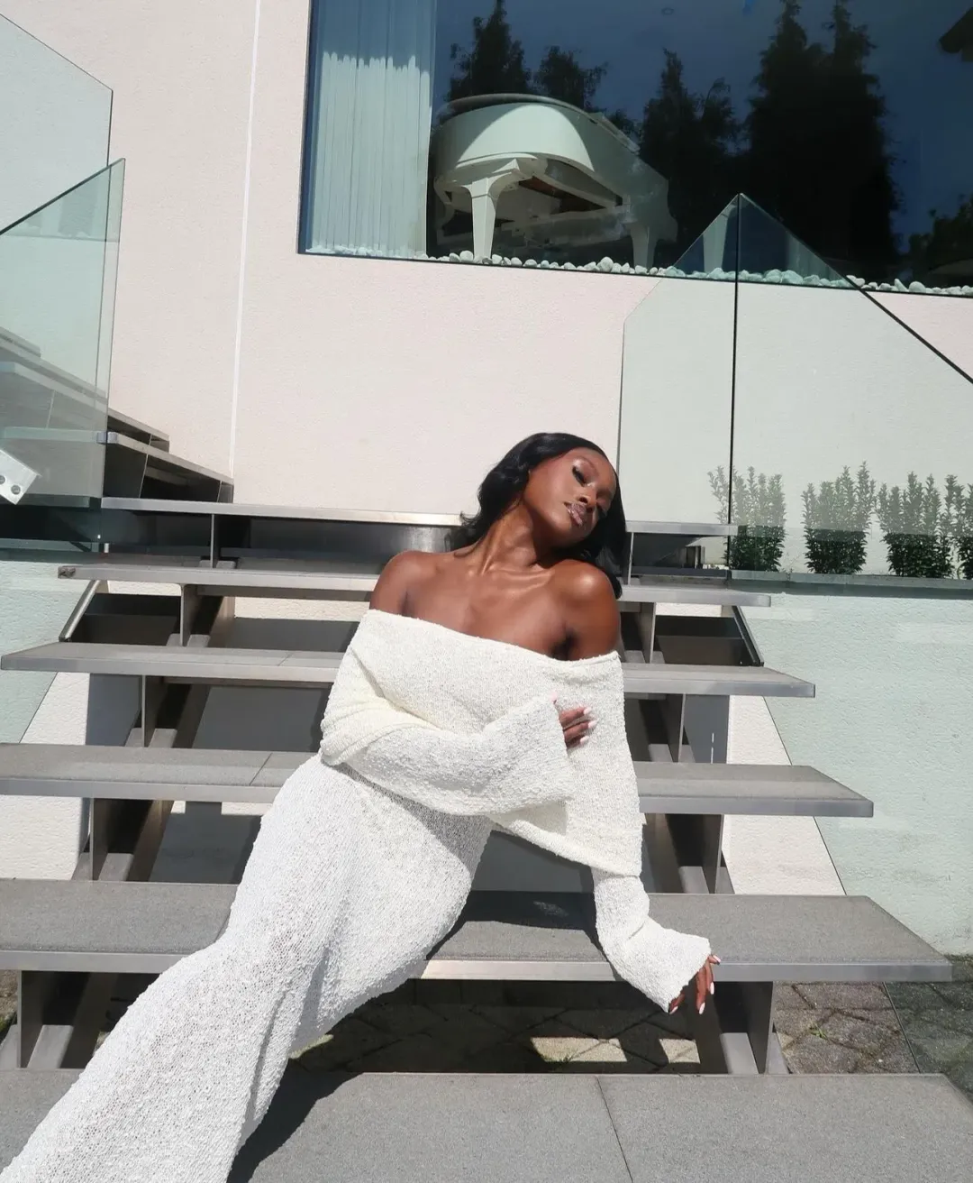 Meshki Marisol Dress White Size AU 8  for rent on The Volte - main image