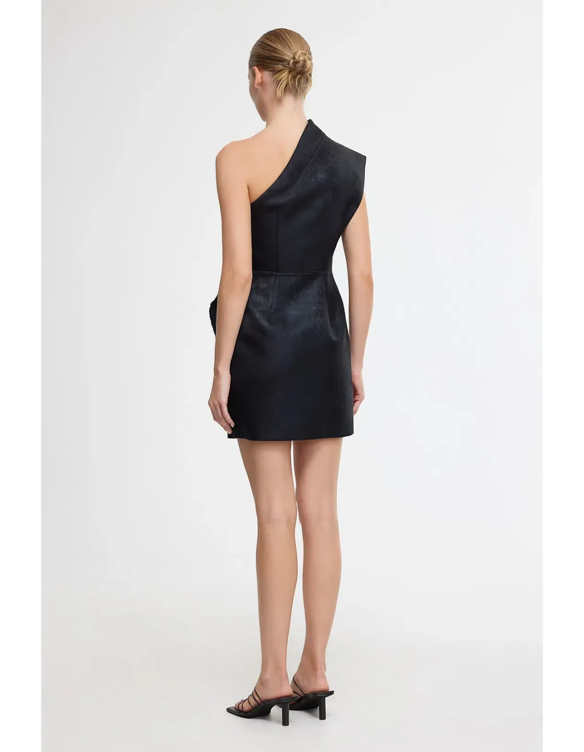 Acler Webster Mini Dress Metallic Black Size 8 - Image 3
