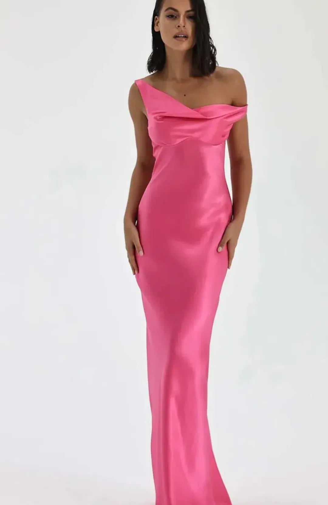 Natalie Rolt Monika Gown Neon Pink Size 8 for rent on The Volte - main image