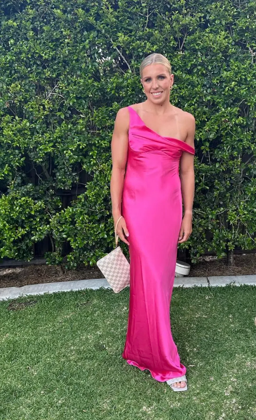 Natalie Rolt Monika Gown Neon Pink Size 8 for rent on The Volte - main image