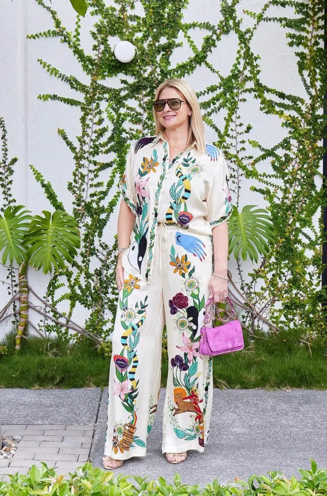 Alemais Meagan Silk Shirt & Pants Set Size 14 for rent on The Volte - main image