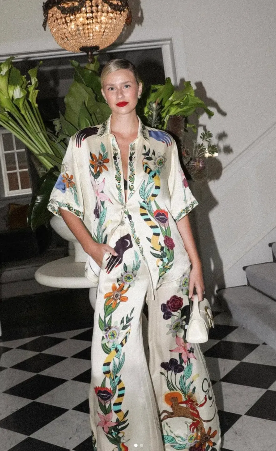 Alemais Meagan Silk Shirt & Pants Set Size 14 for rent on The Volte - main image