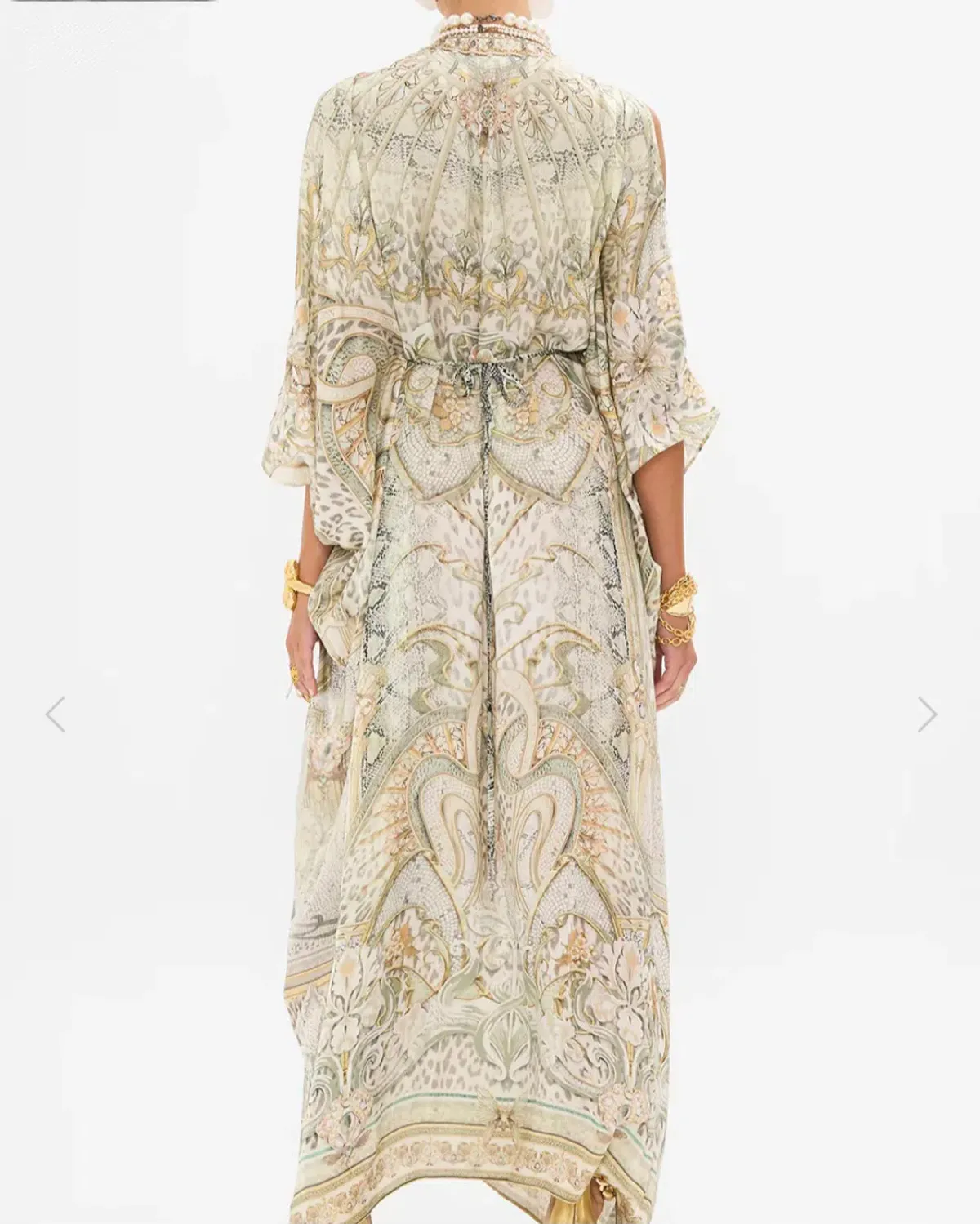 Camilla Ivory Tales Silk Kaftan With Hardware Cream One Size - Image 4