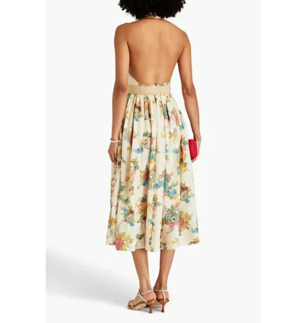 Zimmermann Clover Halterneck Shirt Dress Floral Print Size 1 / AU 10 - Image 2