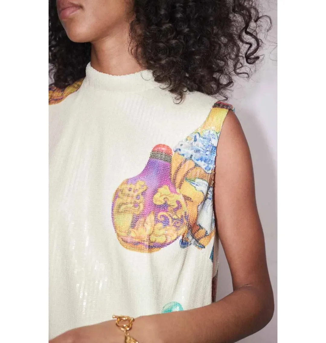 Alemais Chesca Mini Dress Print Size AU 8 for rent on The Volte - main image