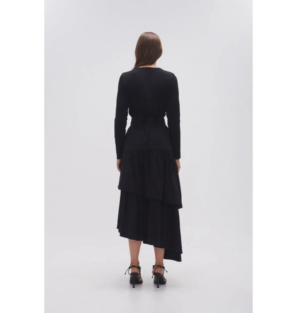Aje Interlace Midi Skirt Black Size AU 8 - Image 3