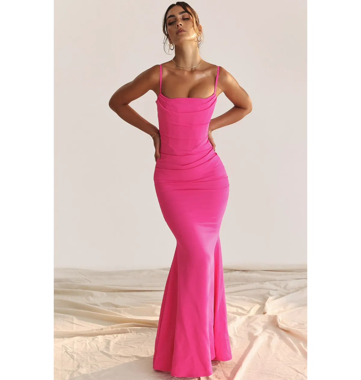 House of CB Milena Dress in Hot Pink Size Medium / AU 10 - Image 3