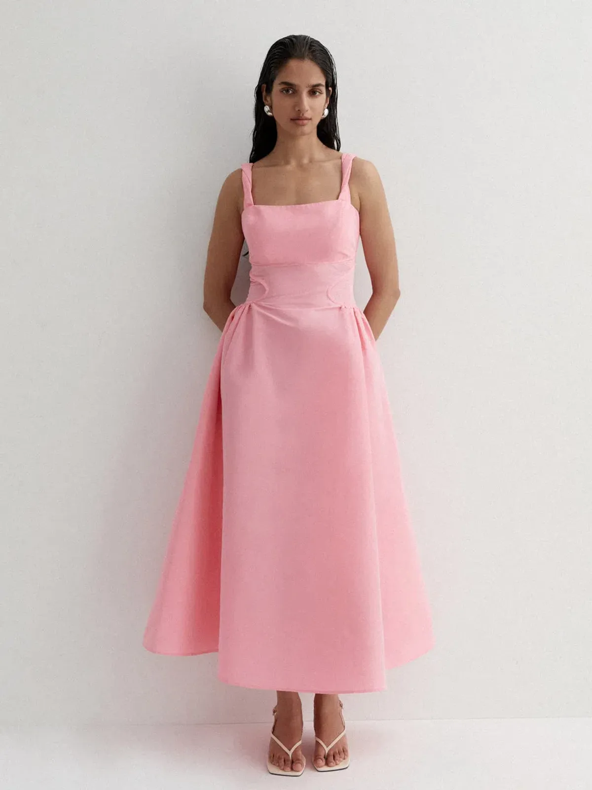 Sheike Jackie Midi Dress Pink Size 6 - Image 1