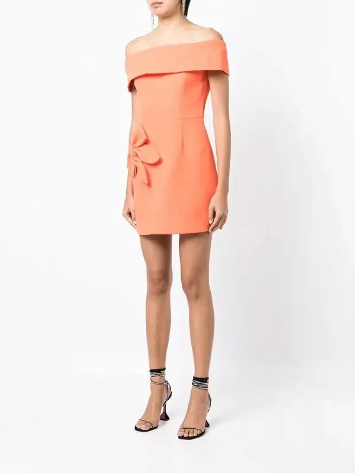 Rebecca Vallance Loretta Off Shoulder Mini Dress Orange Size 10 - Image 1