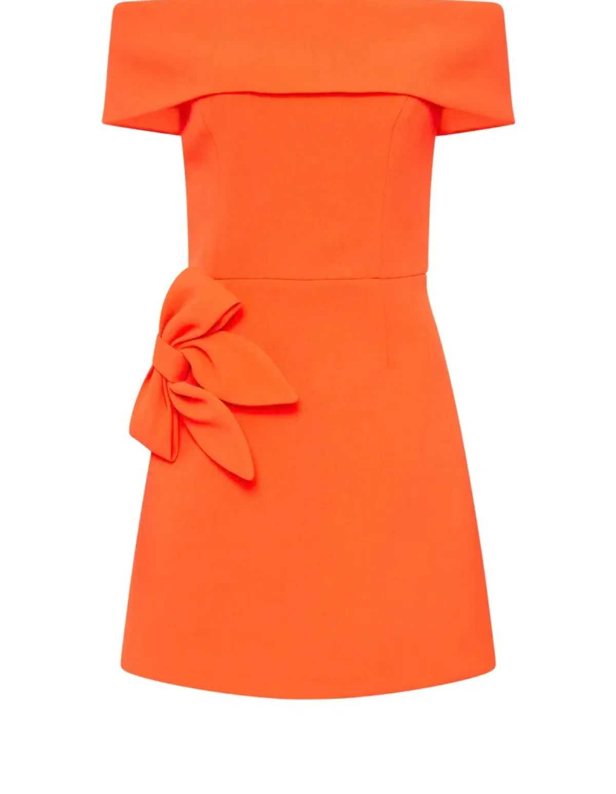 Rebecca Vallance Loretta Off Shoulder Mini Dress Orange Size 10 - Image 3