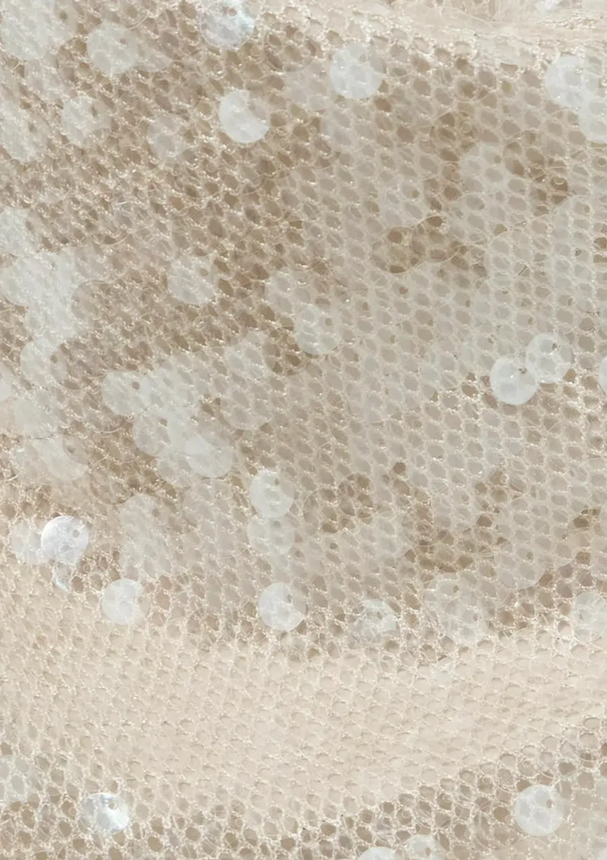 Simkhai Bex Sequined Tulle Maxi Long Dress in Cream Size US 6 / AU 10 - Image 3