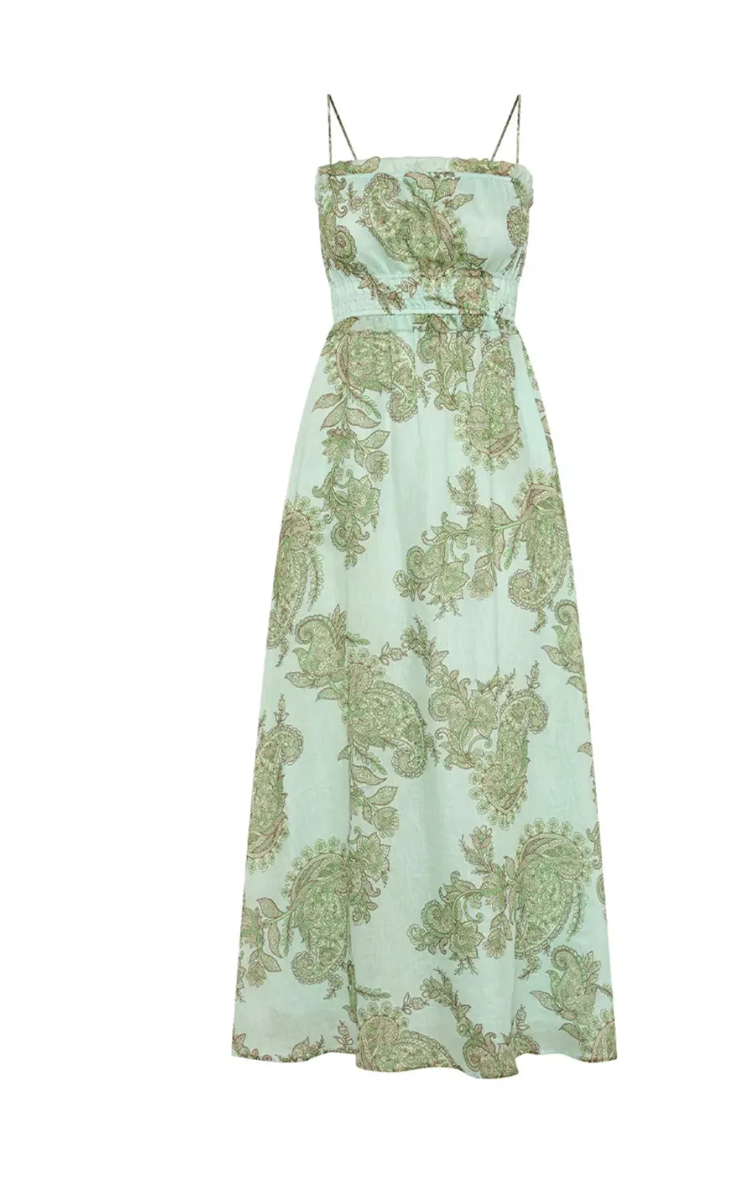Kivari Zoe Strappy Maxi Dress Paisley In A Fresh Mint Size 12 for rent on The Volte - main image