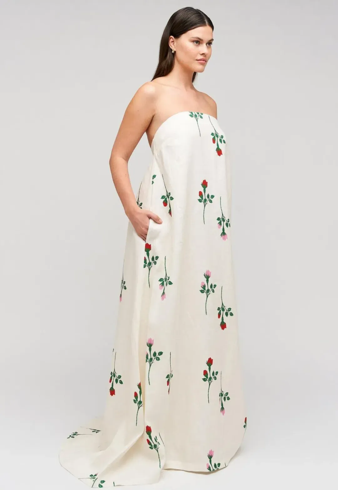 Oroton Rosebud Gown In Antique White Size AU 10 for rent on The Volte - main image