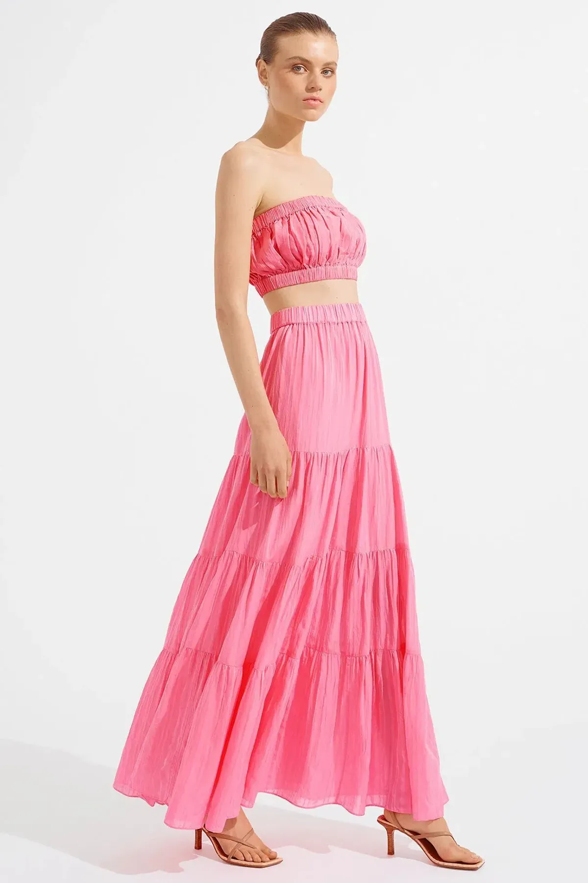 Steele Estella Crop & Casper Skirt Set in Musk Size XS / AU 6 - Image 2