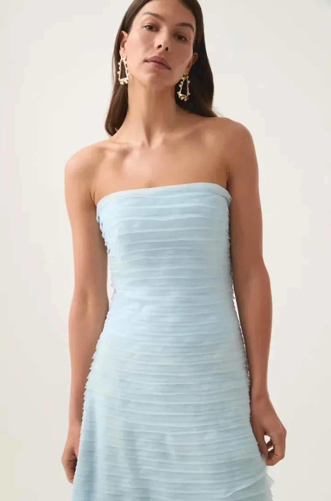 Aje Soundscape Maxi Dress in Sea Breeze Blue Size 12 for rent on The Volte - main image