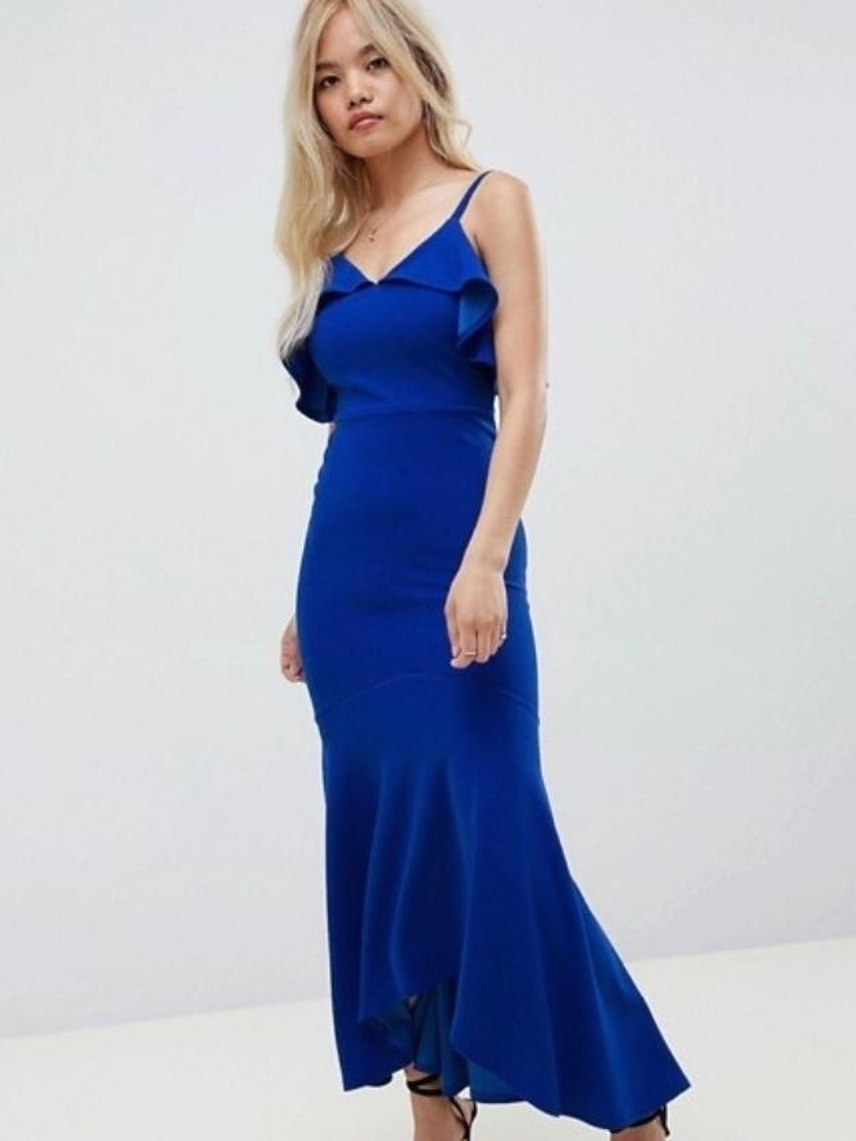 Fishtail dress blue size 8 - Image 1