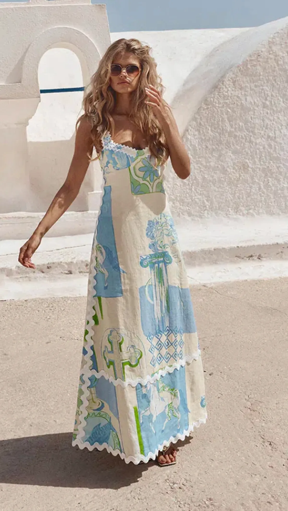 Zaco The Deluca Dress Theotokos Ocean Print Size 8 - Image 4